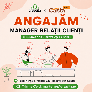Angajăm - Manager relații clienți - Cluj-Napoca