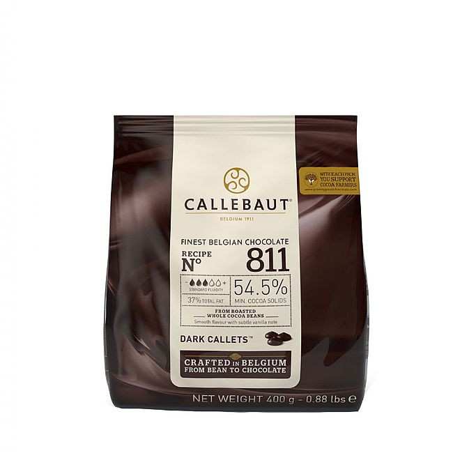 Ciocolata neagra 54,5% cacao 811 0.4kg Callebaut