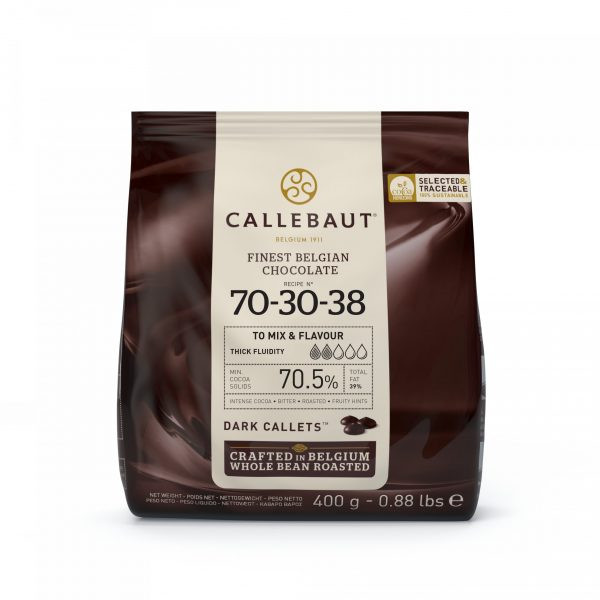 Ciocolata neagra 70.5% cacao 70-30-38 0.4kg Callebaut