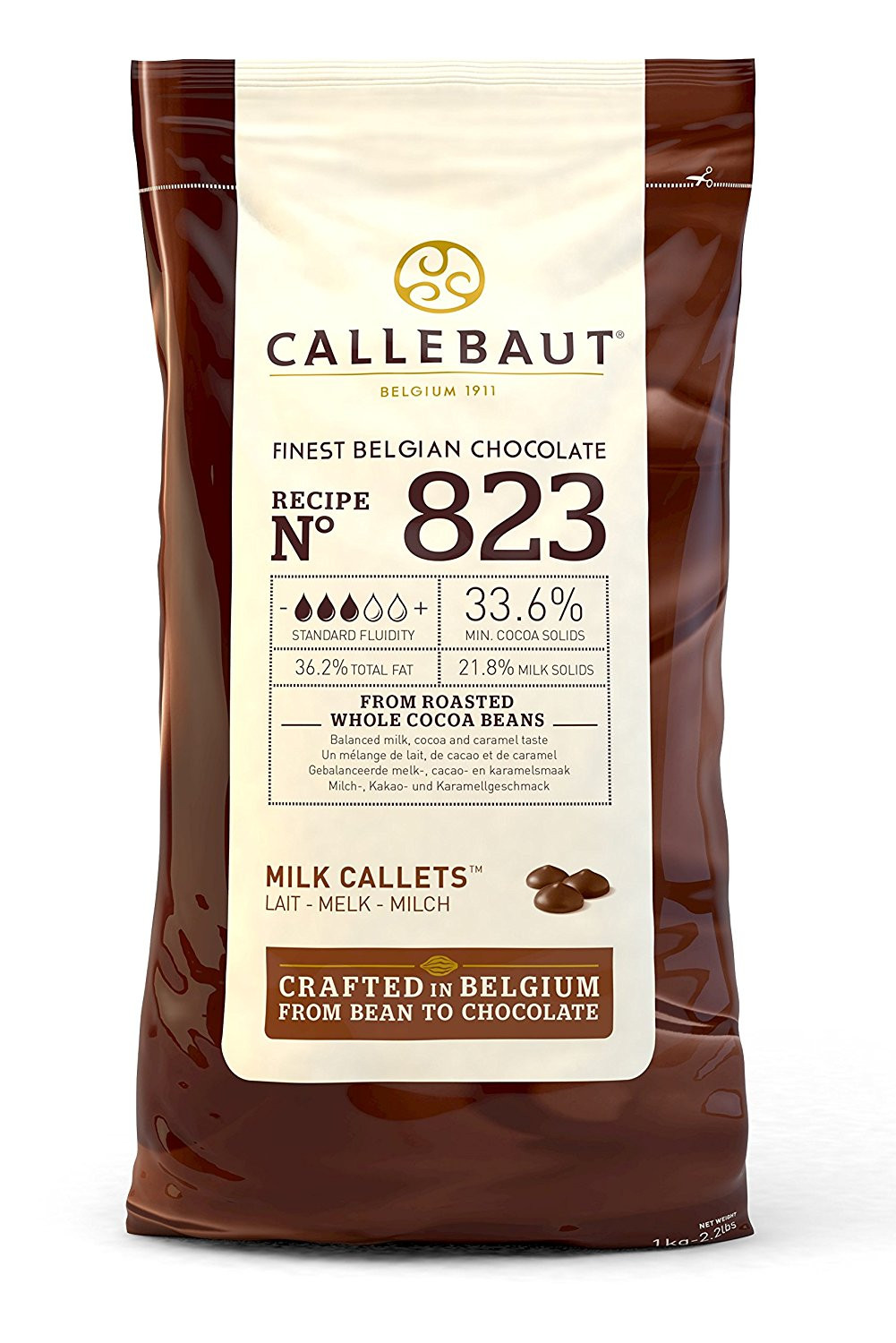 Ciocolata cu lapte 33,6% cacao 823 1kg Callebaut