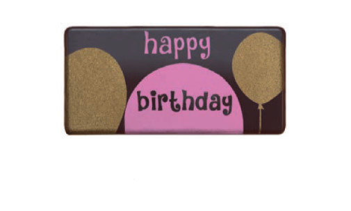 Decoratiuni din ciocolata Happy Birthday 144 buc. 0,764kg 33956 BARB