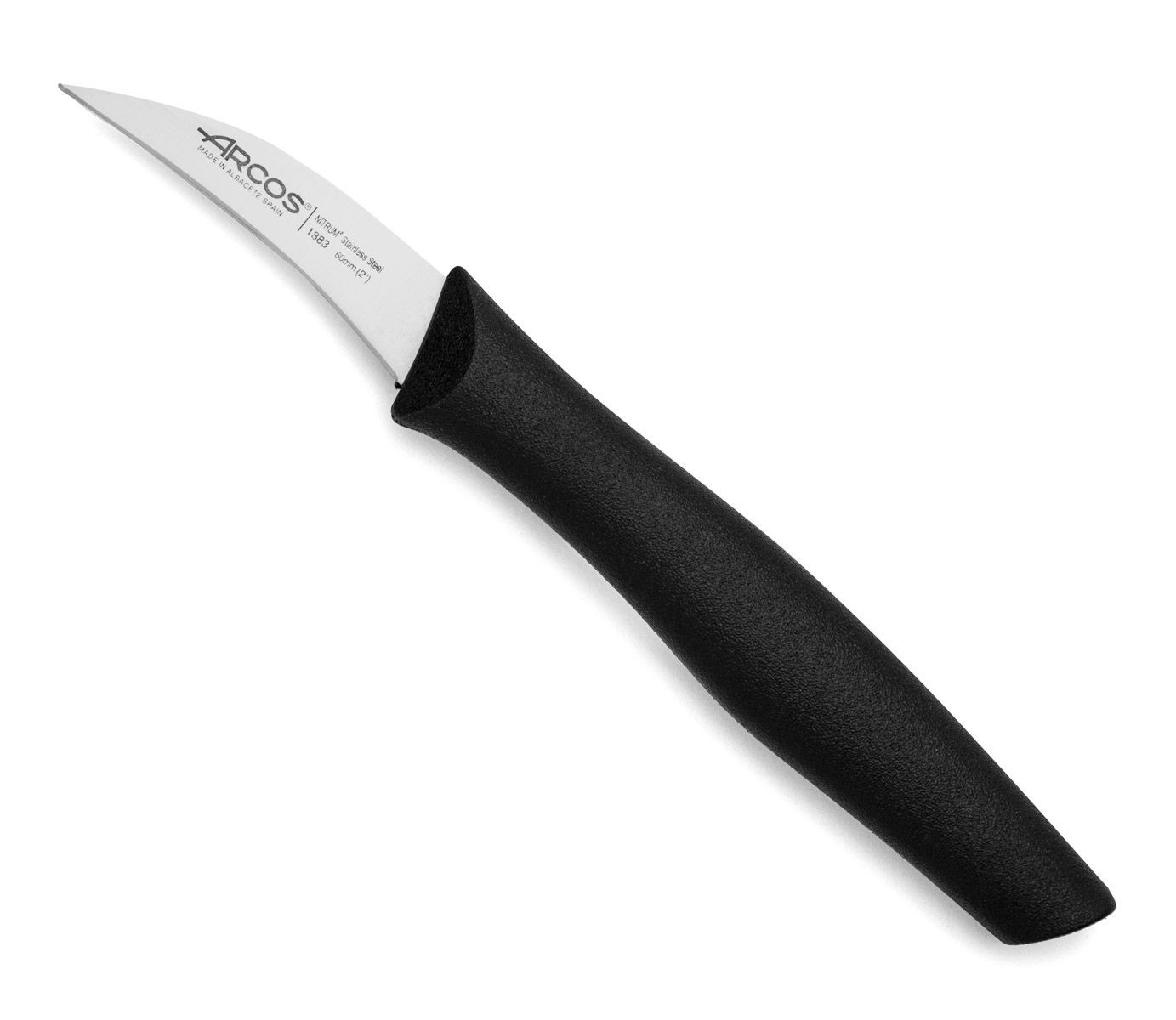 Cutit profesional negru, Peeling Knife, lungime 6cm, Arcos
