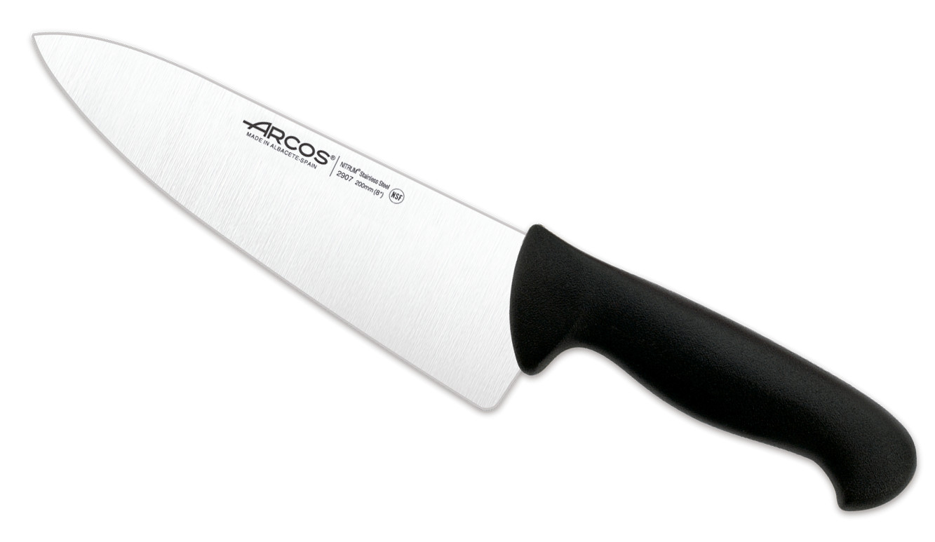 Cutit profesional negru, Chef´s Knife Wide, lungime 20cm, Arcos