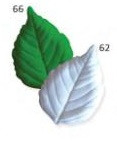 Decoratiuni din zahar frunze albe, 32/38mm, 50buc, Sugart