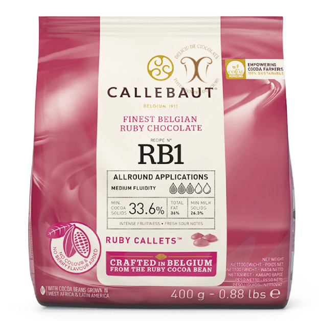 Ciocolata Ruby RB1 33.6% cacao 0.4kg Callebaut