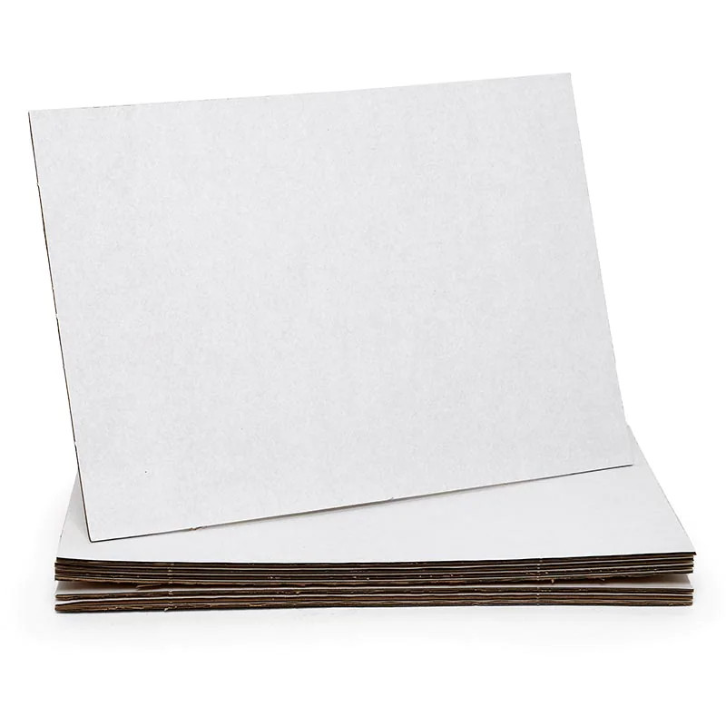 Platou tort dreptunghiular alb, carton ondulat 35,5x48xH 0,35 cm  5 buc/set GustaPro