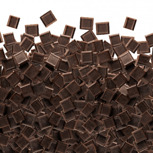 Bucati de ciocolata neagra Chunks 8*8*2mm  8kg 772598 BARB