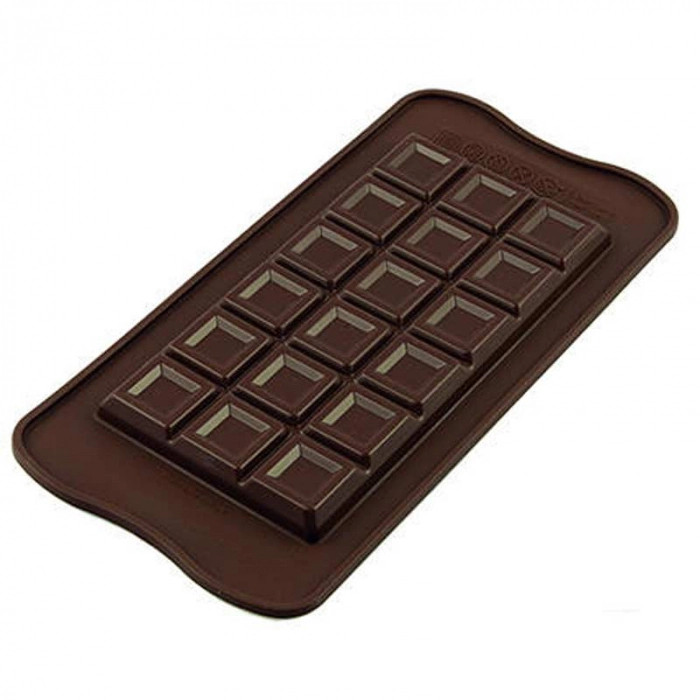Forma Silicon Tablete Silikomart Choco Bar 15.5 x 7.7 x H 0.9 cm, 85 ml, 1 cavitate 22.137.77.0065