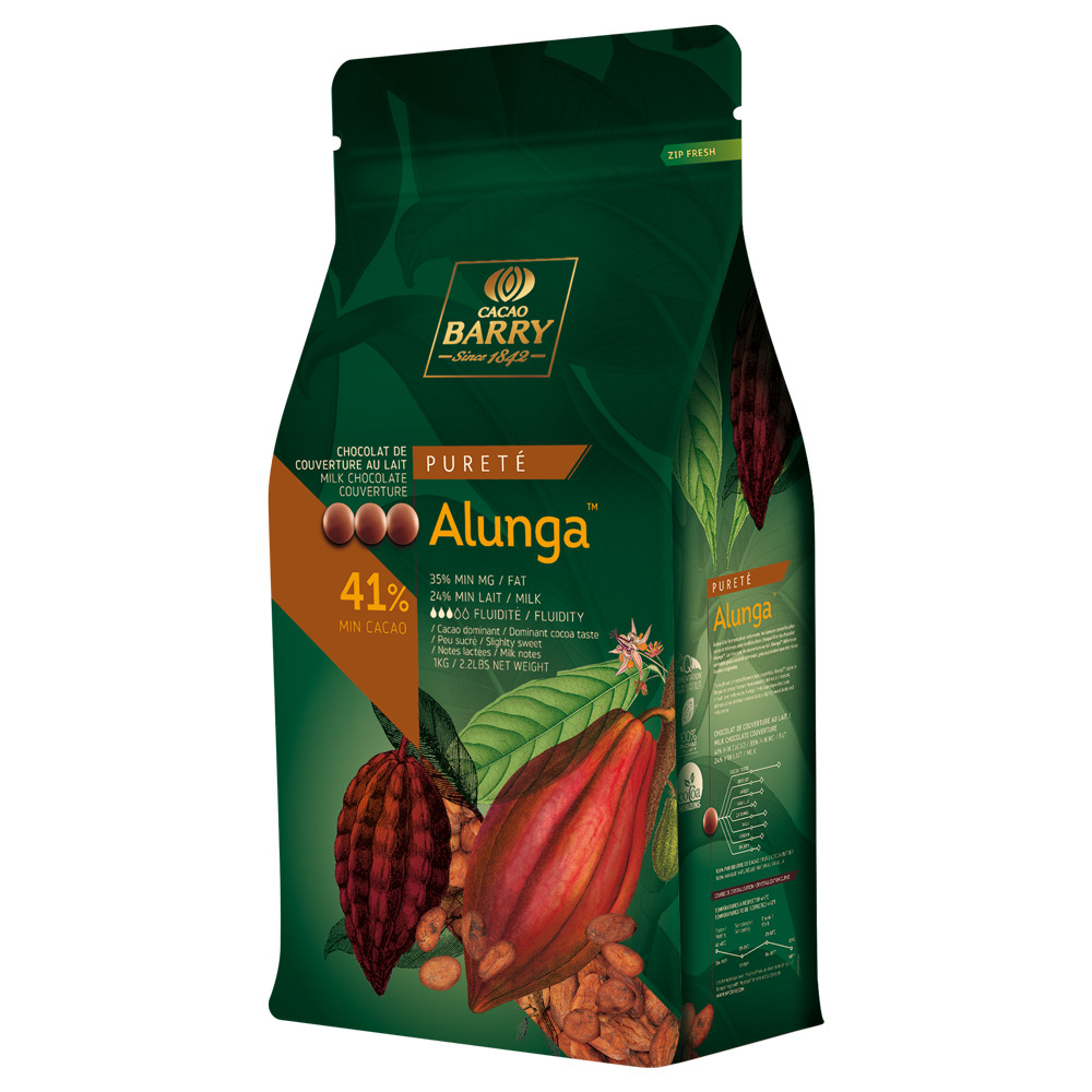 Ciocolata cu lapte ALUNGA  41.3% cacao 1 kg CHM-Q41ALUN-E1-U68 Cacao Barry