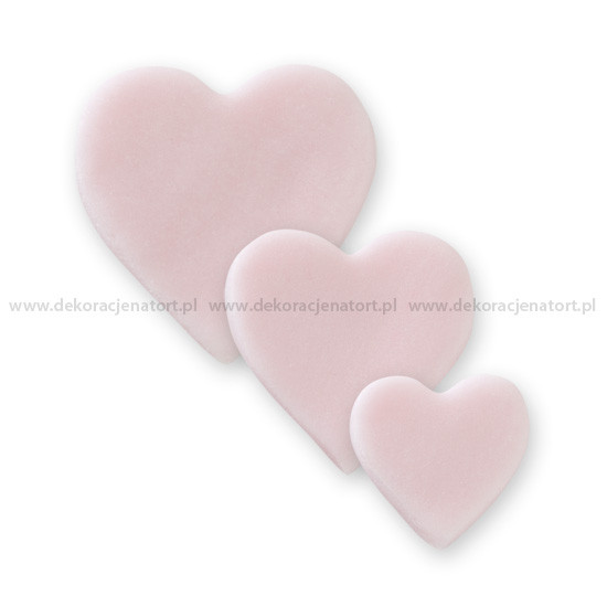 Decoratiuni din zahar - Inimi plate, roz, mix de dimensiuni 0904003 PJT set 200 buc
