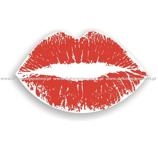 Decoratiuni din zahar - Buze KISS, rosii, 4cm 0910002 PJT set 16 buc