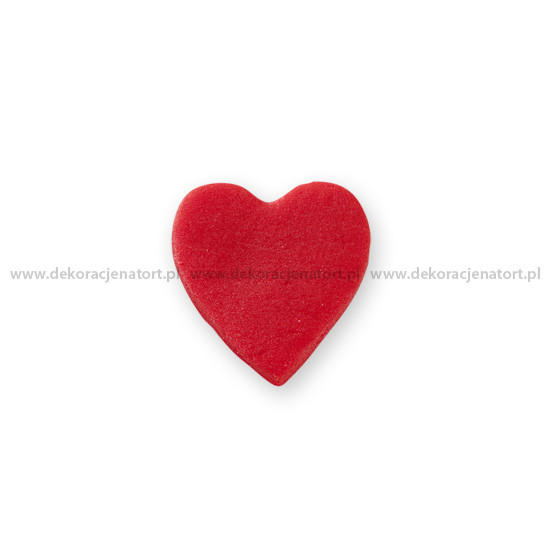 Decoratiuni din zahar - Inimioare plate, rosii 2cm 0903002 PJT set 300 buc