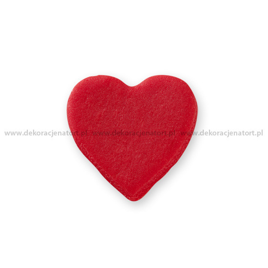 Decorațiuni din zahăr - Inimioare roșii, plate, 2,5cm 0902002 PJT set 150 buc
