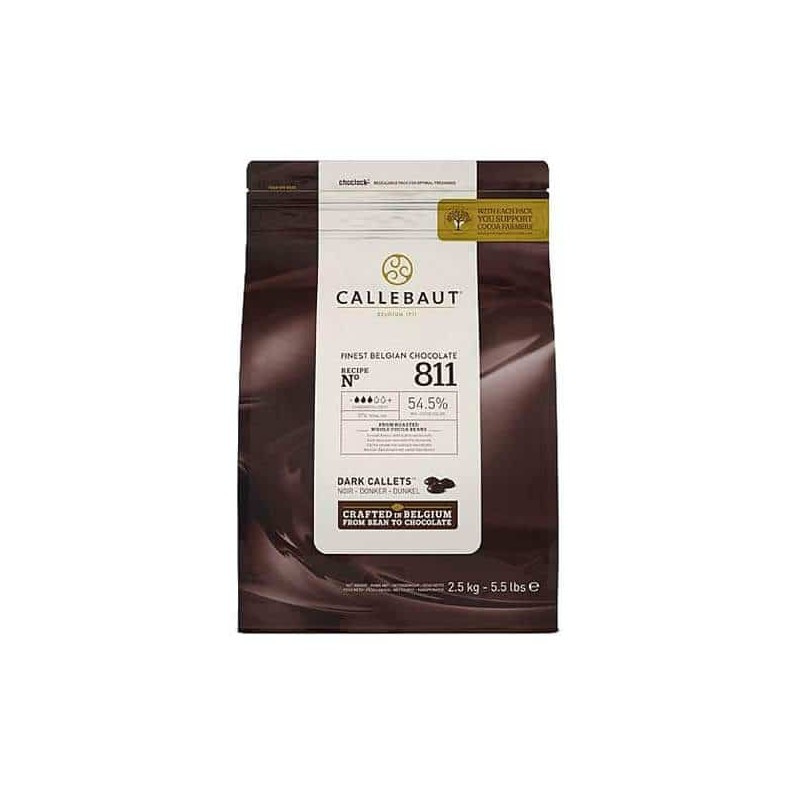 Ciocolata neagra 54.5% cacao 2,5 kg Callebaut