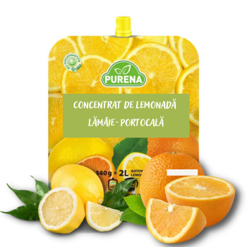 Concentrat de lemonada lemon-portocala 340g Purena