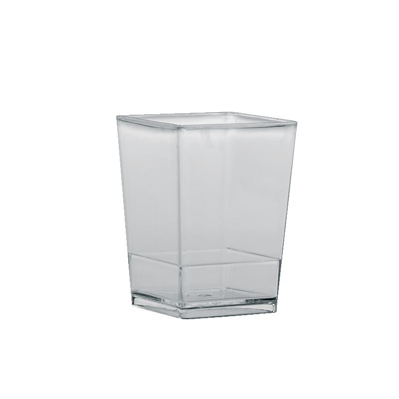 Pahare din plastic PATRAT 60/50 ml (set 100buc) PMOCU001