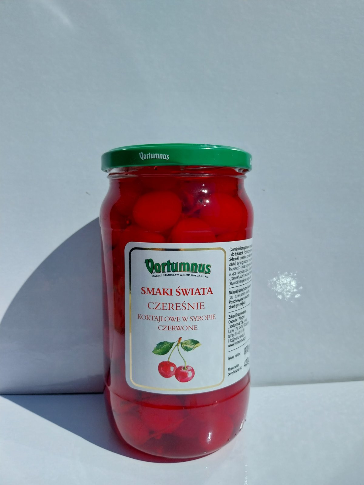 Cirese rosii maraschino in sirop 870g CZER4K VTS