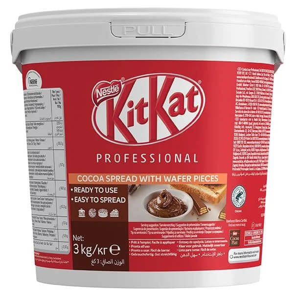 Crema de cacao cu bucati de napolitana KIT KAT galeata 3 kg