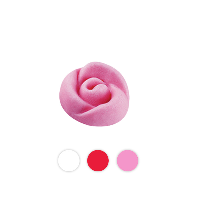 Decoratiuni din zahar trandafir alb, 2,4cm, 40buc, Sugart