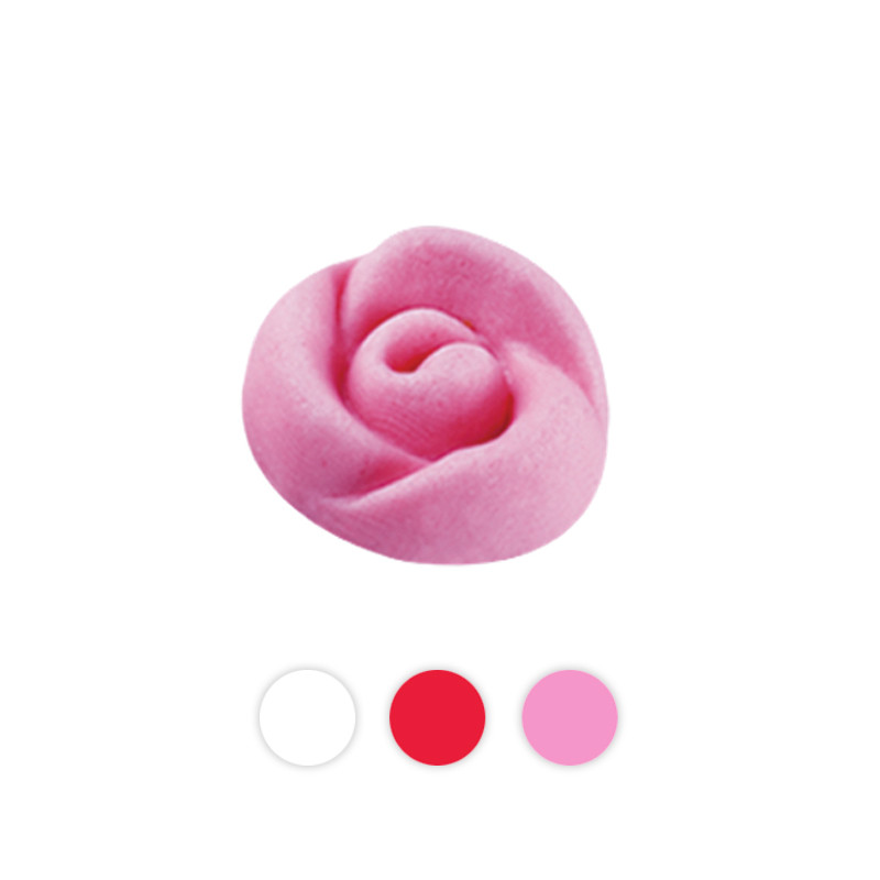 Decoratiuni din zahar trandafir rosu, 3cm, 25buc, Sugart