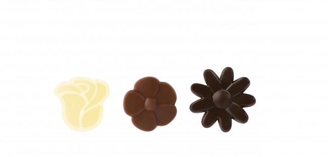 Decoratiuni din ciocolata MINI FLOWERS SET CLASSIC 33995 0.111 KG BARB