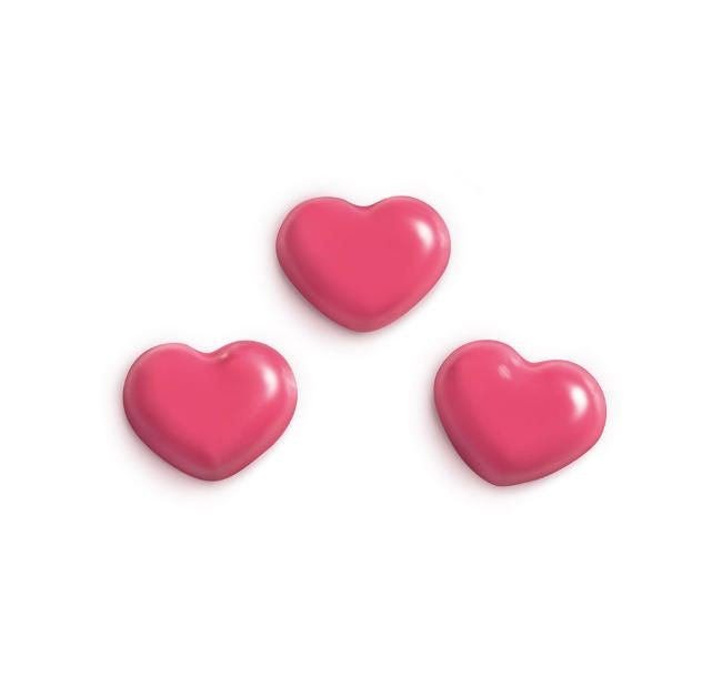 Decoratiuni din ciocolata roz HEARTS 0,248g 33967 BARB