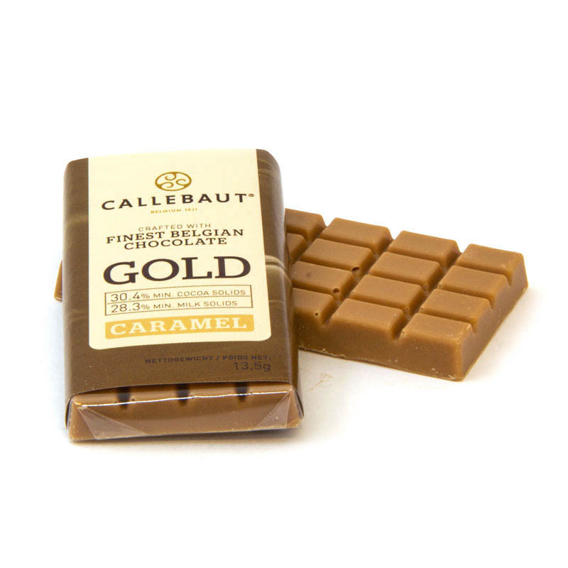 Minitablete ciocolata GOLD 13,5g 1 buc Callebaut