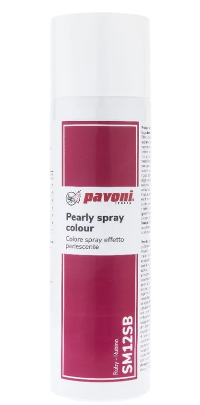 Spray alimentar rosu-ruby metalizat 250 ml SM12SB Pavoni