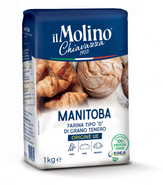 Faina din grau Tip 0 Manitoba rossa 1kg, Molino Chiavazza