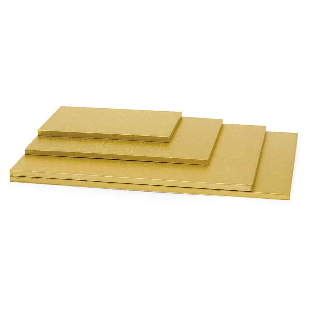 Platforma pentru tort aurie 25x35cm H1,2 cm GustaPro