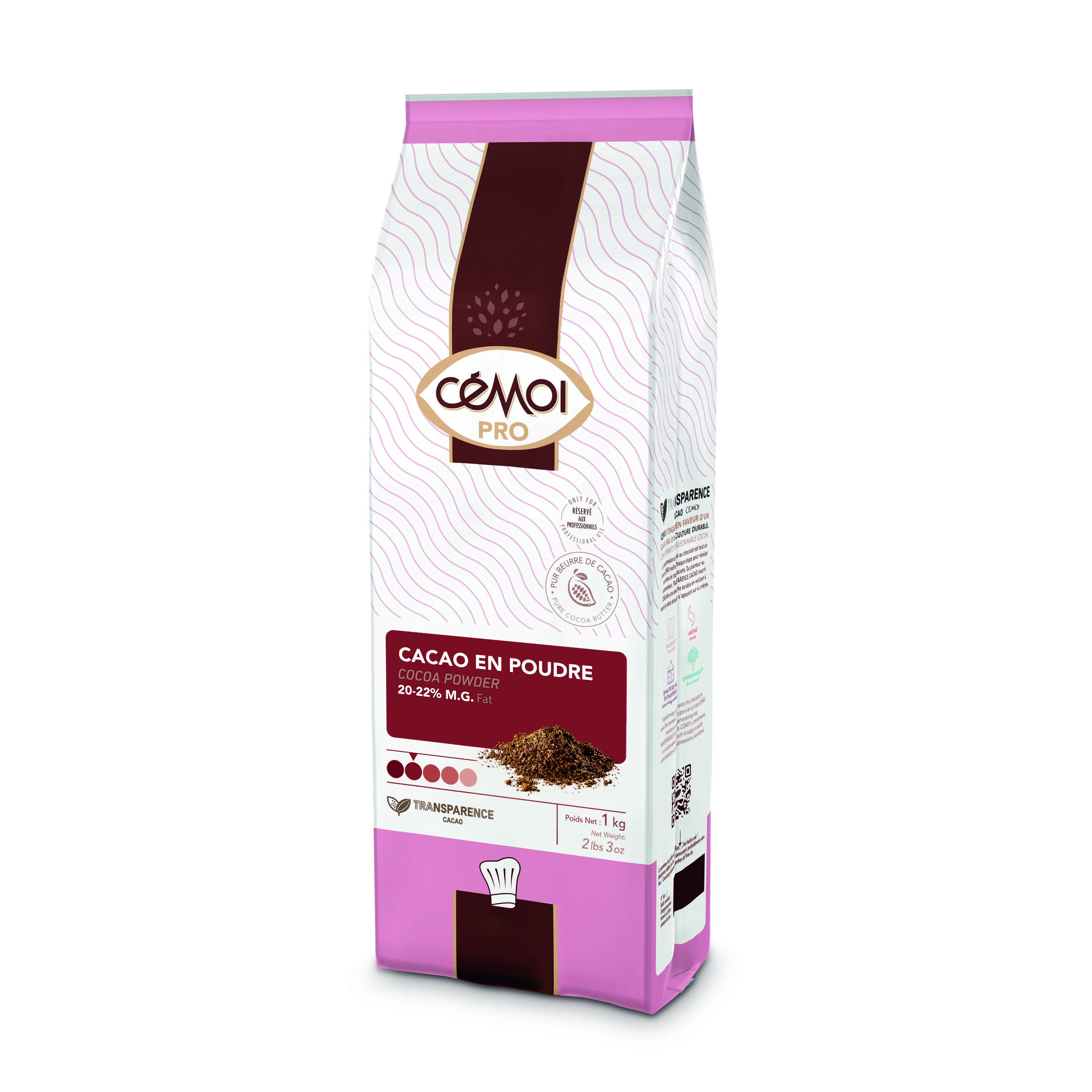 Cacao alcanizata ROUGE 20-22%, 1kg 64078 CEMOI