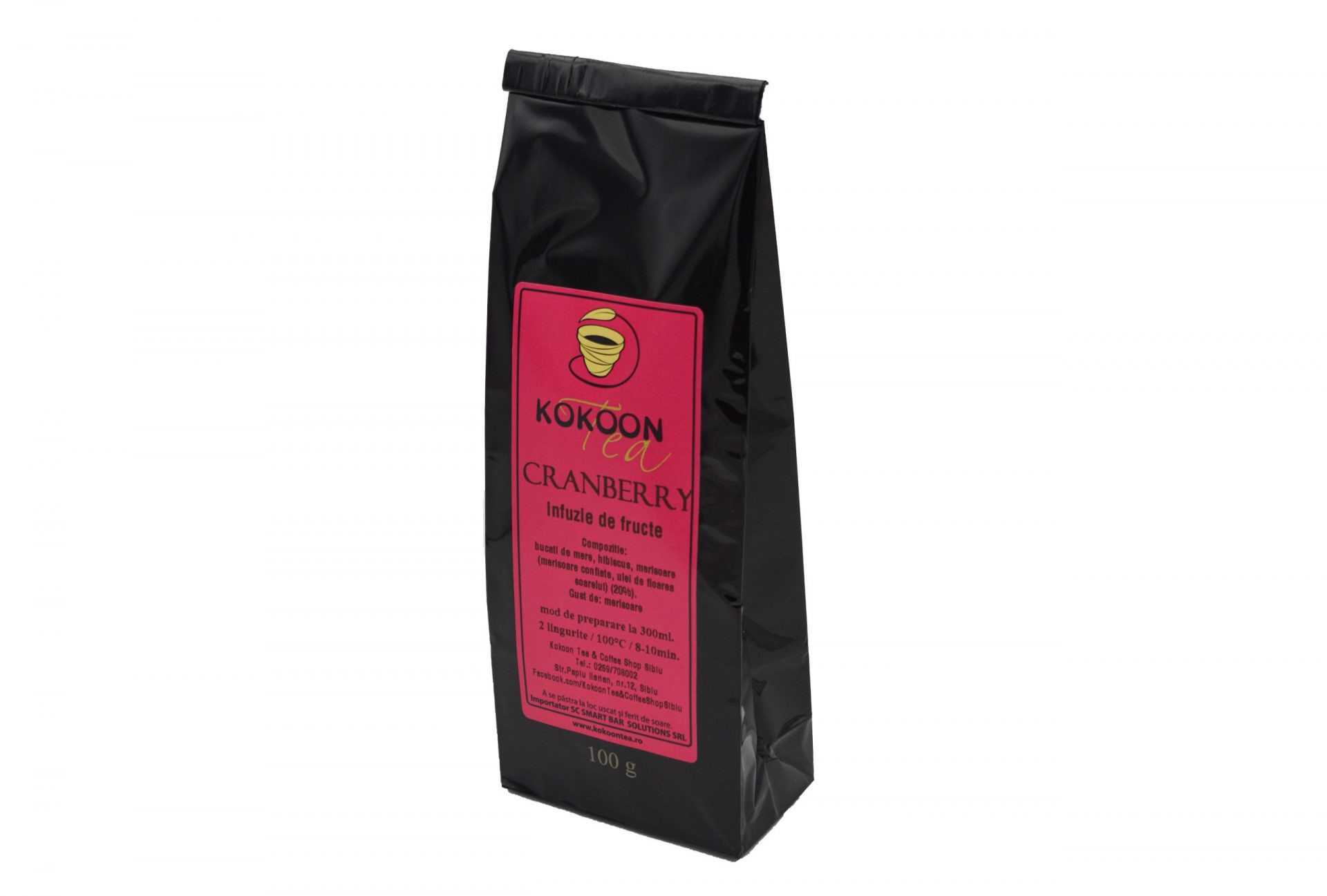 Infuzie fructe kokoon tea cranberry, 100g