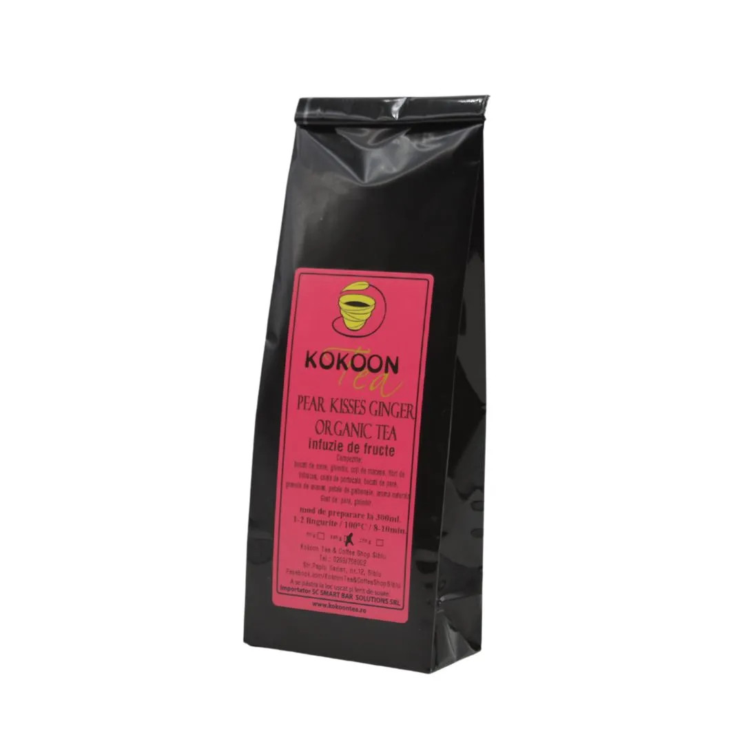 Infuzie fructe kokoon tea pear kisses ginger organic, 100g