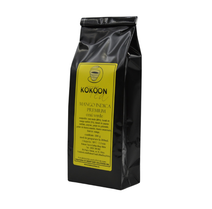 Ceai verde kokoon tea mango indica premium, 100g