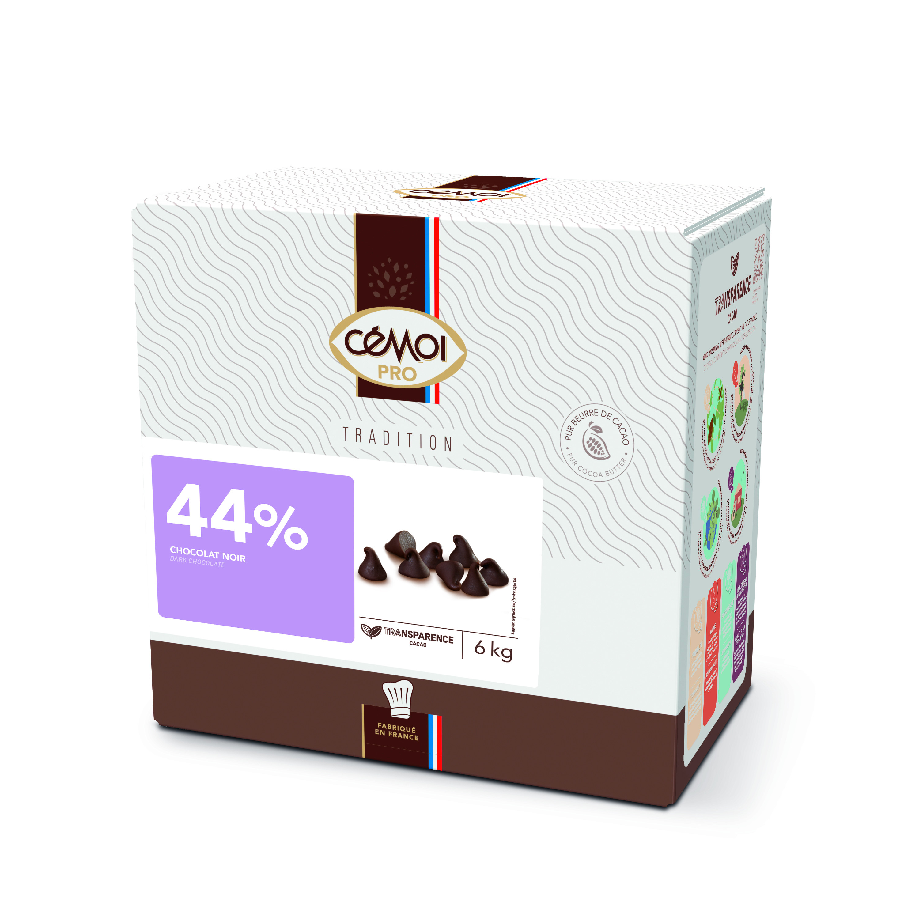 Ciocolata neagra termostabila picaturi 44% 6kg 18151 CEMOI