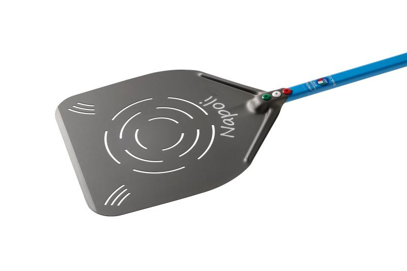 Paleta perforata din aluminiu pentru pizza, 33x33 cm  ANE-32RF _GiM
