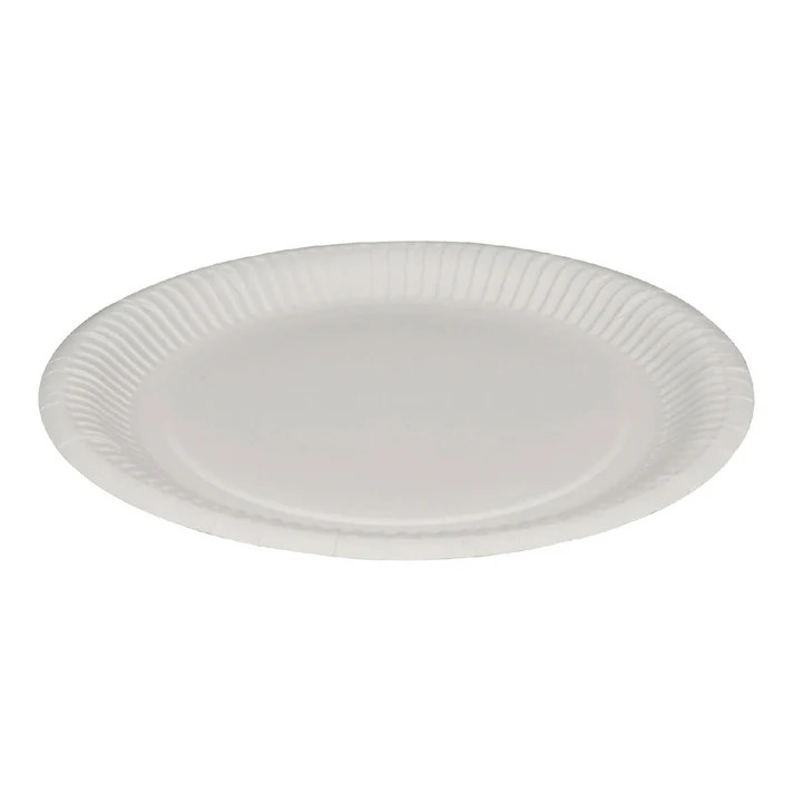 Farfurie hartie, Abena Gastro, Ø23cm, alba, hartie, biobarrier 50 buc