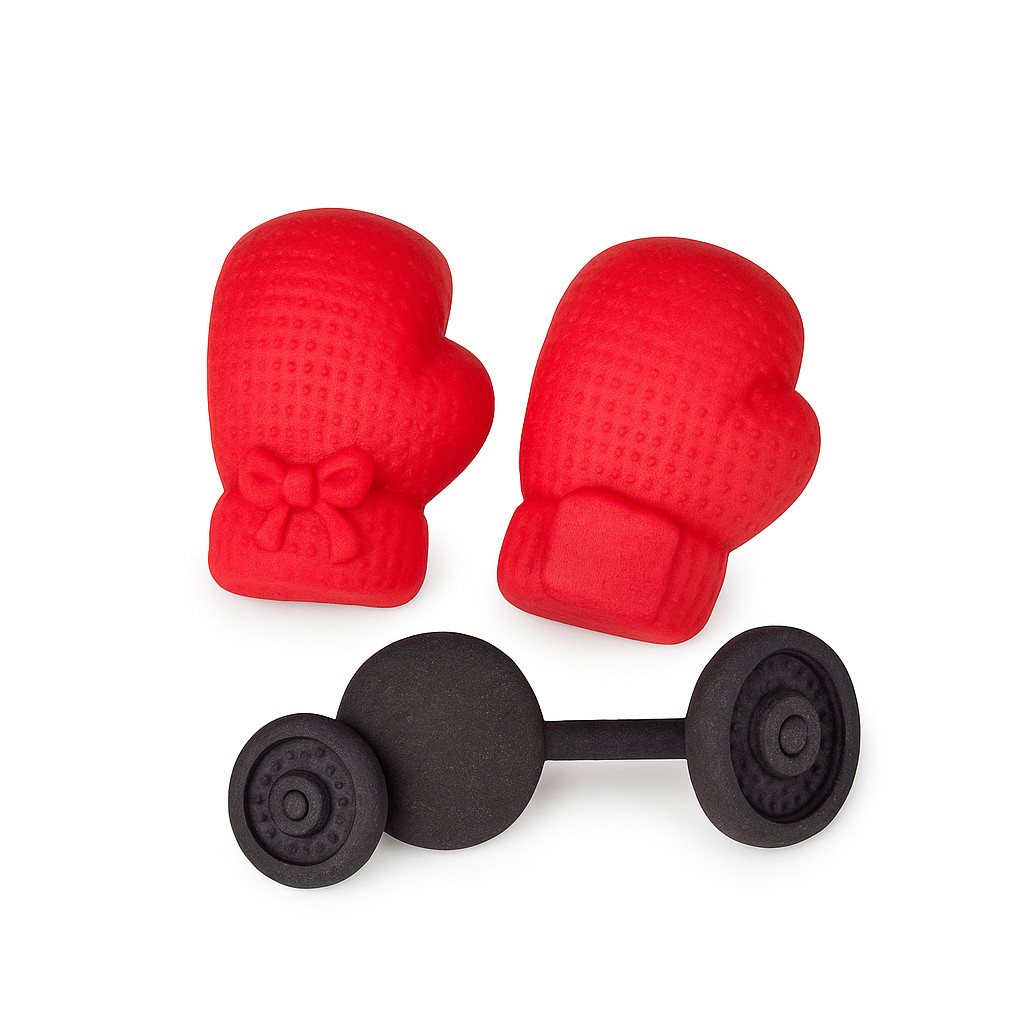 Decoratiuni din zahar manusi de box & greutati, set: 3buc 021002 PJT