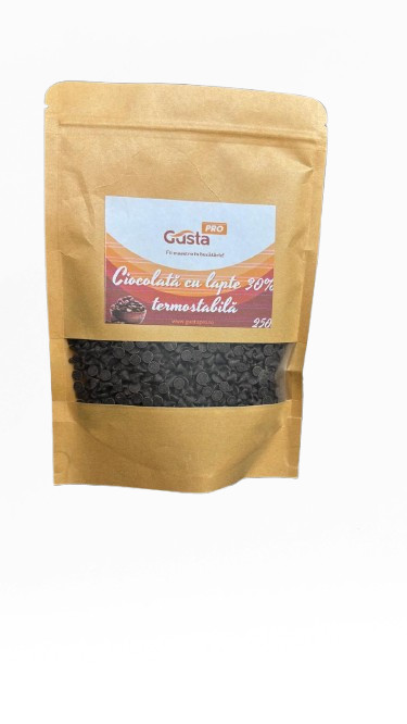Ciocolata cu lapte termostabila picaturi 30% TRADITION 250g 18364 GPR
