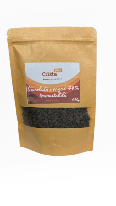 Ciocolata neagra termostabila picaturi 44% 250g 18151 GPR