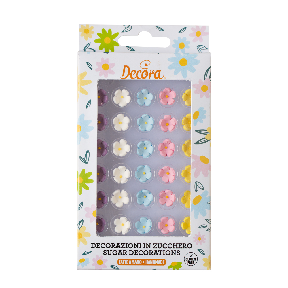 Decoratiuni din zahar Floricele Colormix Ø 1 cm, 30 buc. 0500308 DER