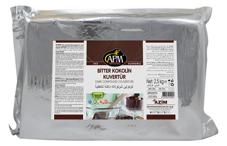 Cuvertura de ciocolata neagra, 2,5kg APM