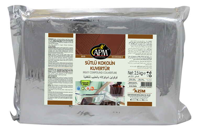 Cuvertura de ciocolata cu lapte, 2,5kg  APM