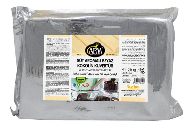 Cuvertura de ciocolata alba, 2,5kg  APM