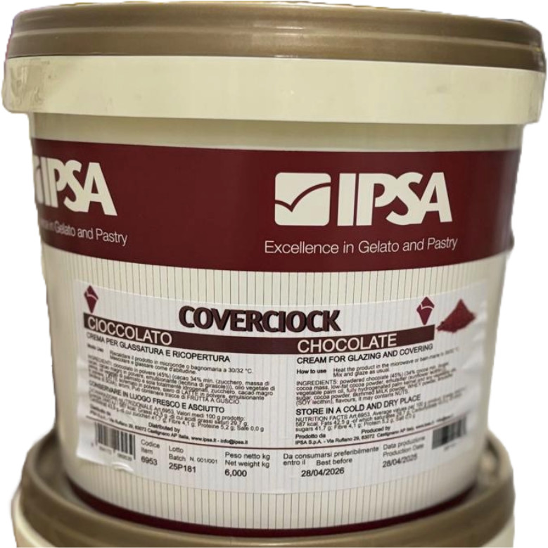 Crema ciocolata neagra COVERCIOCK CHOCOLATE, 6kg, 6953 Ipsa