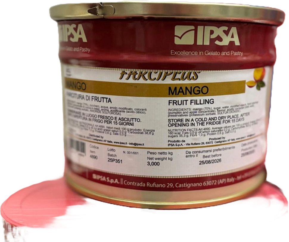 Umplutura cu bucati de mango 70% FARCIPLUS, 3kg, 4890 Ipsa