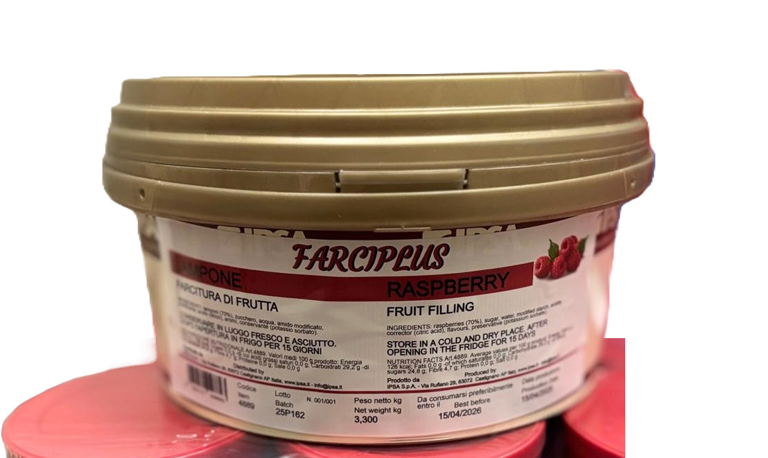 Umplutura cu bucati de zmeura 70% FARCIPLUS, 3,3kg, 4889 Ipsa