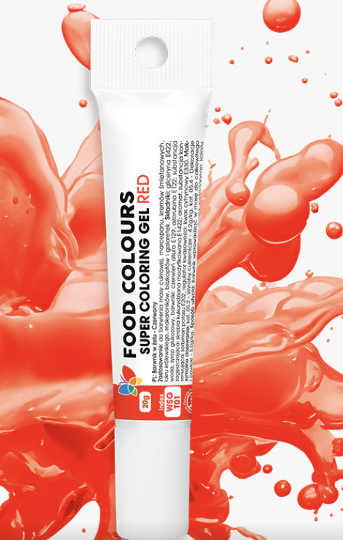 Colorant alimentar in gel rosu, 20g WSG-T01 21 Food colours