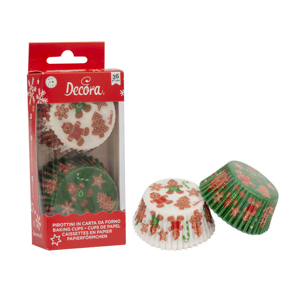 Forme din hartie pentru briose cu turta dulce, ø50x32hmm, set 36 buc. 0339874 Decora