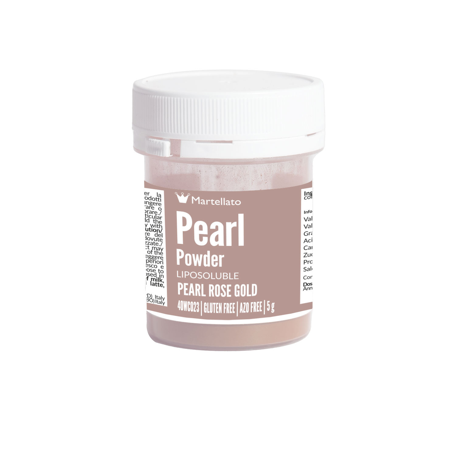 Colorant alimentar liposolubil pudra perlata roz, 5 g. 40WC023 Martellato